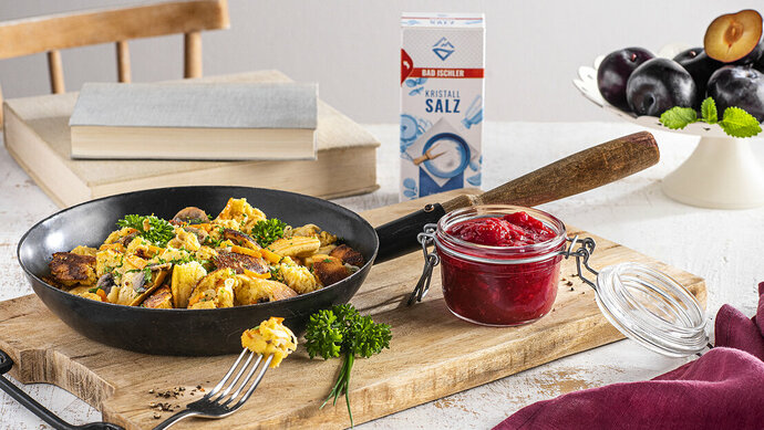 Pikanter Kaiserschmarrn mit Zwetschken Chutney
